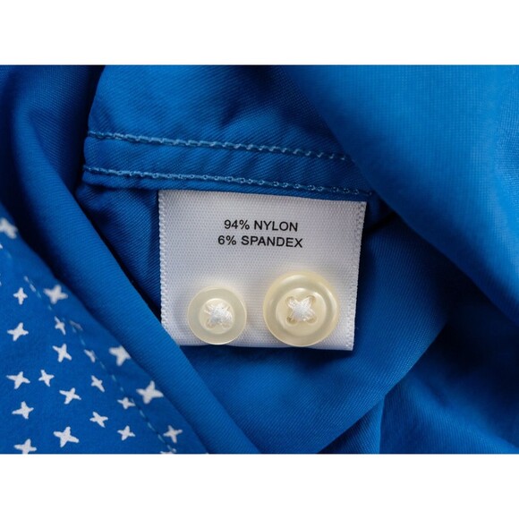 Peter Millar Shirt Mens XL Blue Star Pattern Summer Comfort Performance Golf - Picture 3 of 11